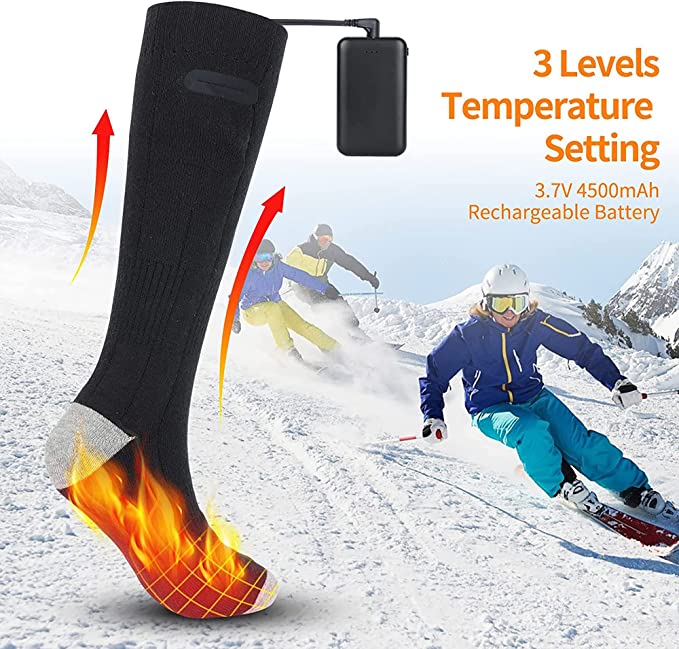 Skarpety ogrzewające unisex z trzema ustawieniami temperatury
