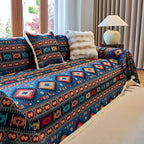 Żywe eleganckie geometryczne kolory pokrowiec na kanapę boho