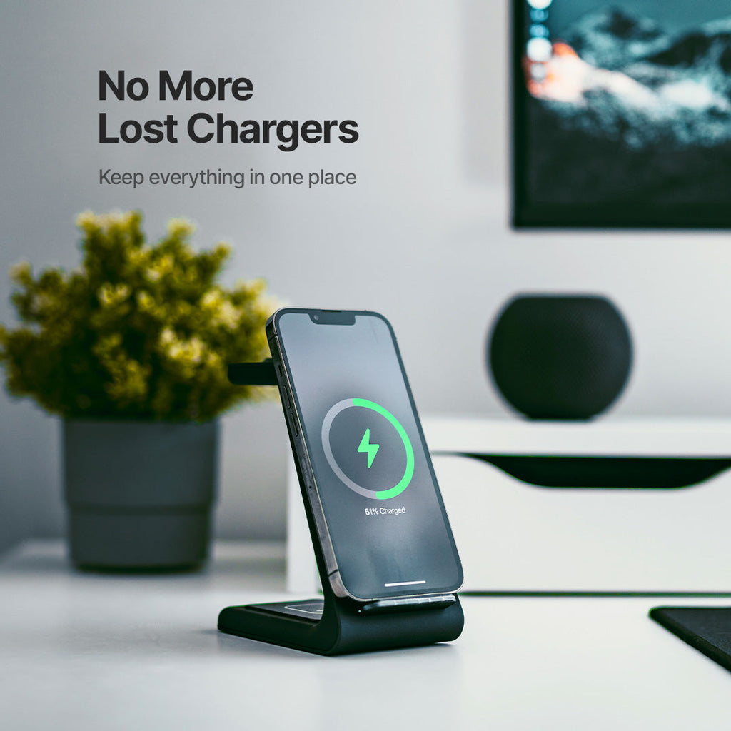 Zaawansowana bezprzewodowa stacja szybkiego ładowania 3 w 1 - Idealny dla urządzeń Apple, Samsung, Watch i AirPods