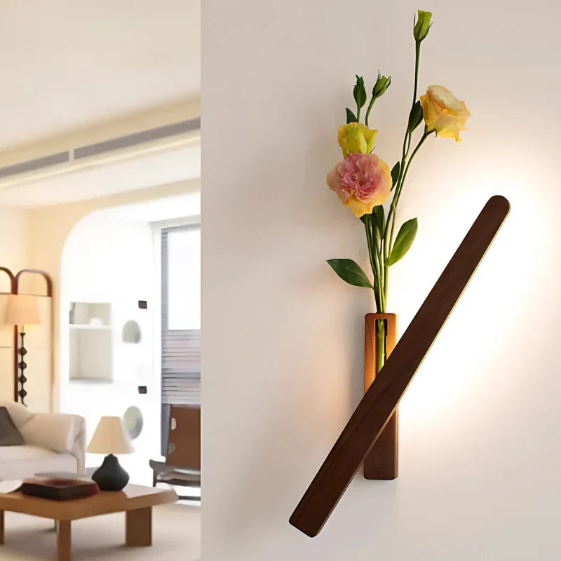 Wielofunkcyjny wazon lampa ścienna - łatwy w przyklejeniu