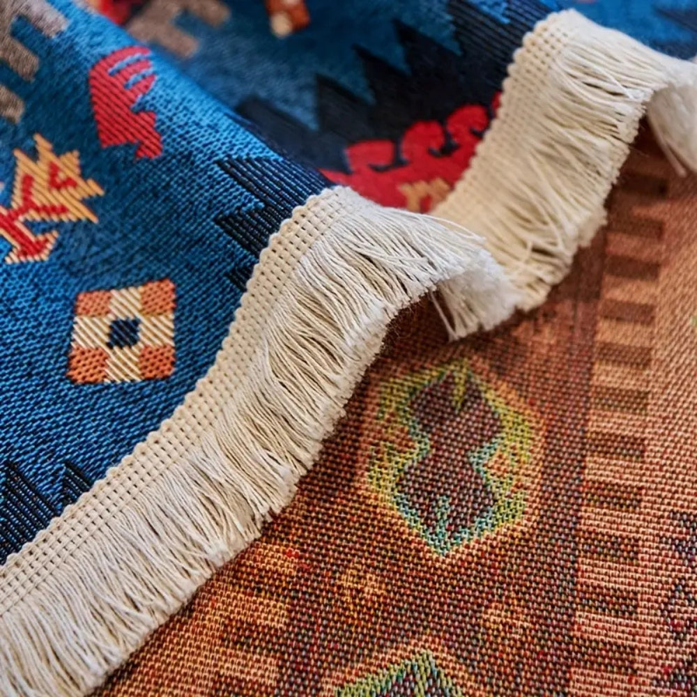 Żywe eleganckie geometryczne kolory pokrowiec na kanapę boho
