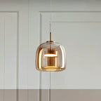 Nowoczesna Minimalistyczna Lampa Wisząca ze Szkła Oświetlenie Sufitowe