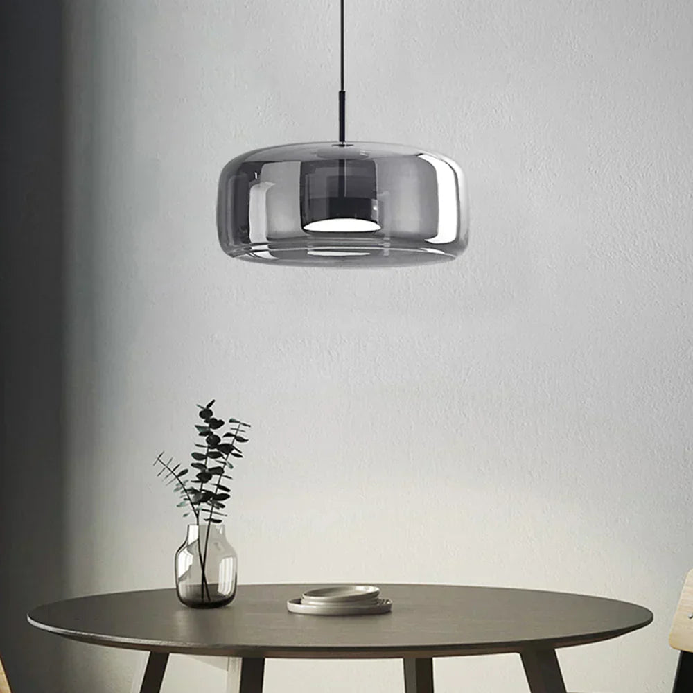 Nowoczesna Minimalistyczna Lampa Wisząca ze Szkła Oświetlenie Sufitowe