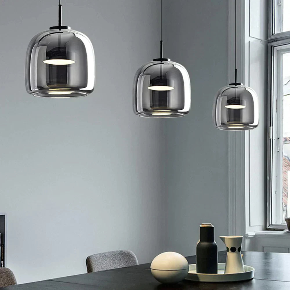Nowoczesna Minimalistyczna Lampa Wisząca ze Szkła Oświetlenie Sufitowe