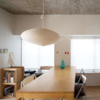 Stylowa Designerska Biała Designerska lampa wisząca Japandi do salonu i jadalni