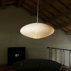 Stylowa Designerska Biała Designerska lampa wisząca Japandi do salonu i jadalni
