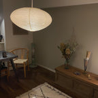 Stylowa Designerska Biała Designerska lampa wisząca Japandi do salonu i jadalni