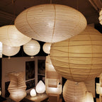 Stylowa Designerska Biała Designerska lampa wisząca Japandi do salonu i jadalni