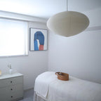 Stylowa Designerska Biała Designerska lampa wisząca Japandi do salonu i jadalni