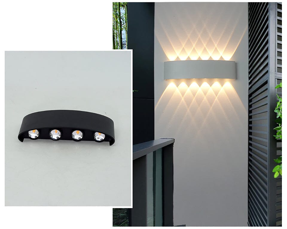 Wodoodporna zewnętrzna lampa LED ogrodowa smukła energooszczędna lampa