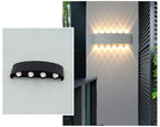 Wodoodporna zewnętrzna lampa LED ogrodowa smukła energooszczędna lampa