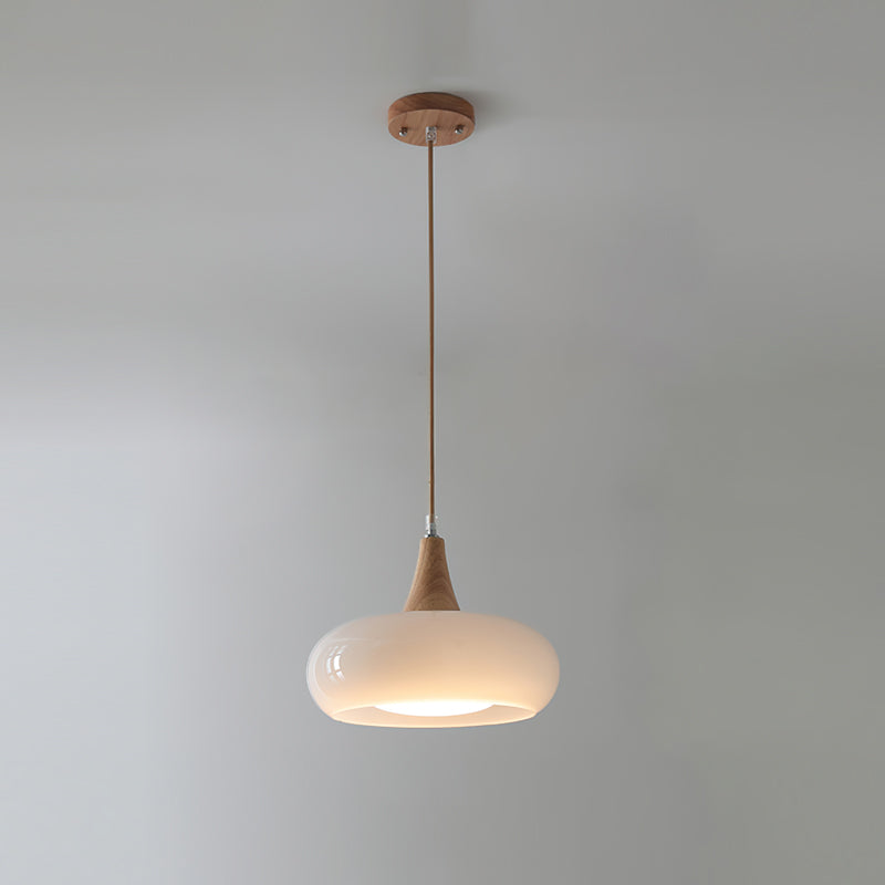 Praktyczna przytulna ciepła kolorowa szklana lampa wisząca do wnętrz domowych