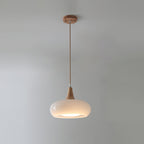 Praktyczna przytulna ciepła kolorowa szklana lampa wisząca do wnętrz domowych