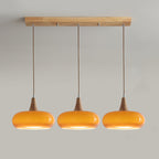 Praktyczna przytulna ciepła kolorowa szklana lampa wisząca do wnętrz domowych