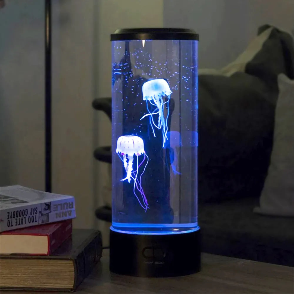 Hipnotyzująca lampa kształcie meduzy z delikatnymi kolorami LED