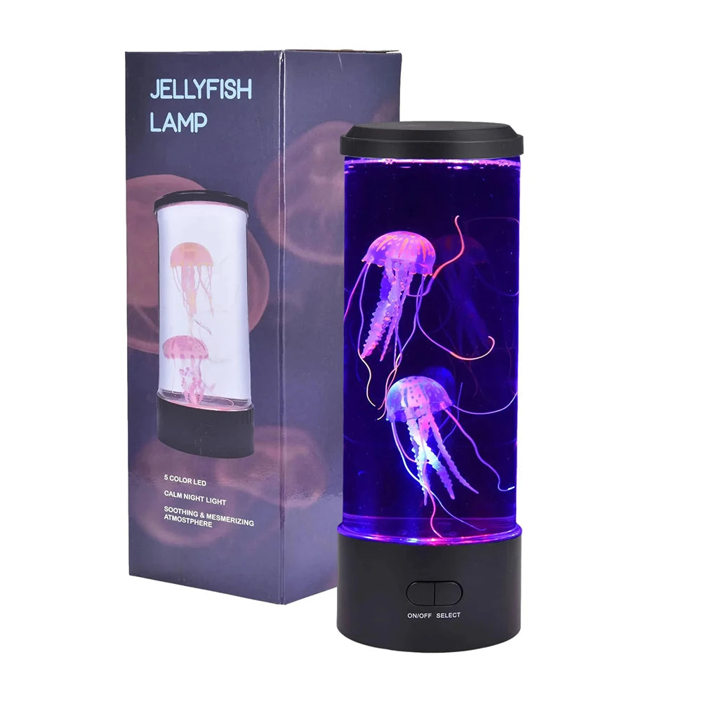 Hipnotyzująca lampa kształcie meduzy z delikatnymi kolorami LED