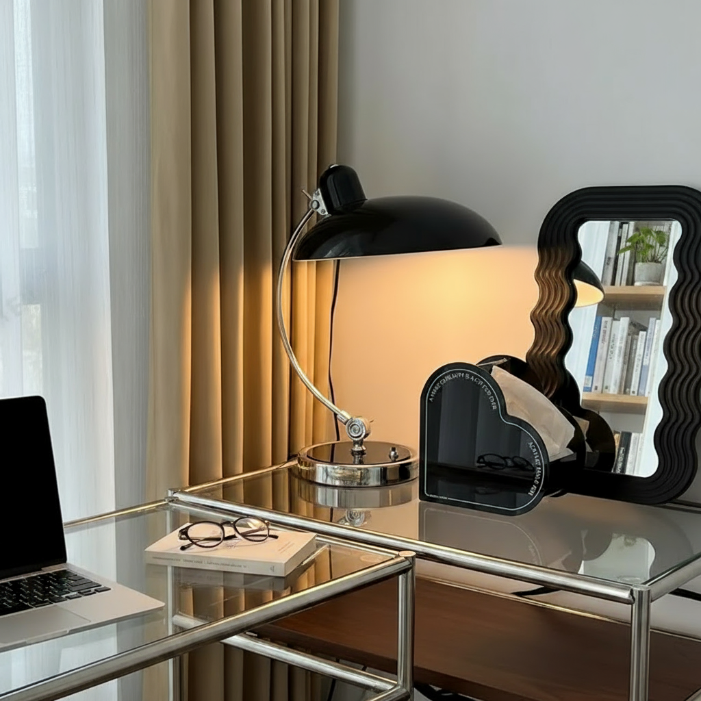 Nowoczesna lampa stołowa w stylu Bauhaus