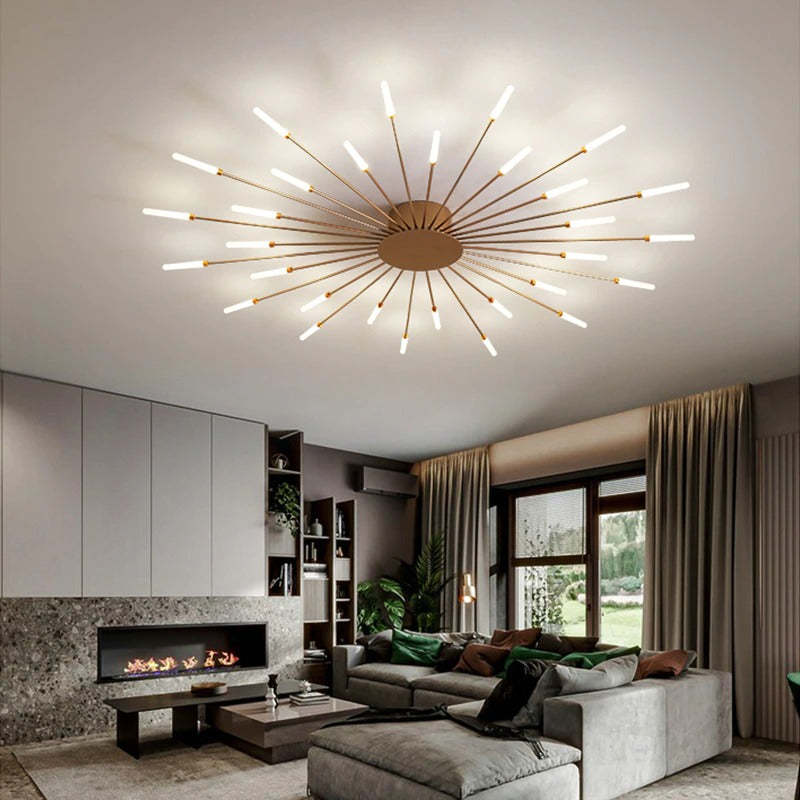 Nowoczesna lśniąca LED lampa sufitowa