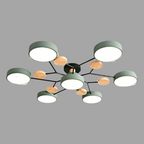 Okrągła lampa sufitowa LED z organicznymi liniami i sferyczną konstrukcją dysku