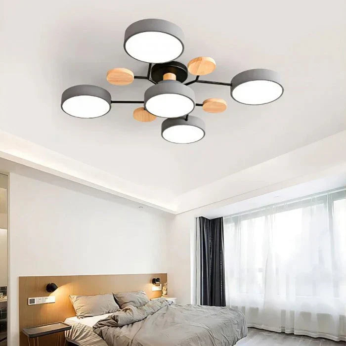 Stylowa Skandynawska Lampa Sufitowa LED Wieloramienna