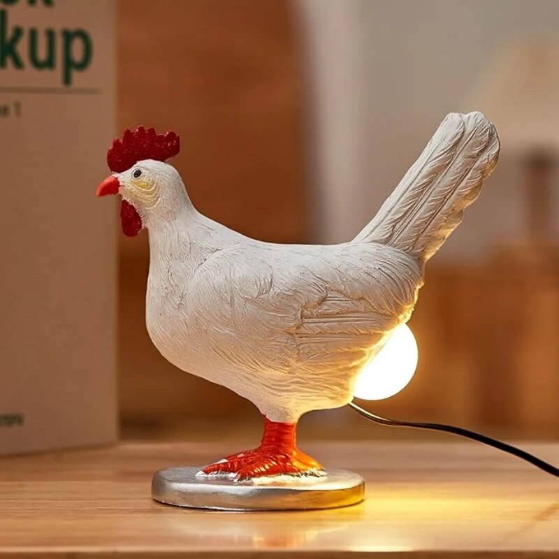 Kompaktowa dekoracyjna lampa stołowa Chicken – Idealne oświetlenie biurka i stolika nocnego