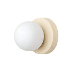 Minimalistyczna skandynawska okrągła szklana lampa ścienna