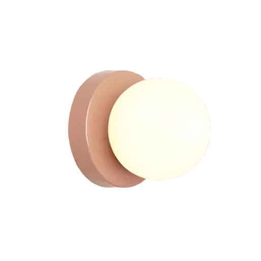 Minimalistyczna skandynawska okrągła szklana lampa ścienna