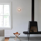 Minimalistyczna skandynawska okrągła szklana lampa ścienna