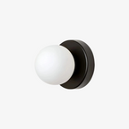 Minimalistyczna skandynawska okrągła szklana lampa ścienna