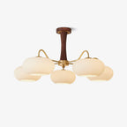 Luksusowa lampa sufitowa w stylu mid-century z mosiądzu i szkła