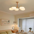 Luksusowa lampa sufitowa w stylu mid-century z mosiądzu i szkła