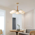 Luksusowa lampa sufitowa w stylu mid-century z mosiądzu i szkła