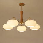 Luksusowa lampa sufitowa w stylu mid-century z mosiądzu i szkła