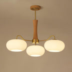 Luksusowa lampa sufitowa w stylu mid-century z mosiądzu i szkła