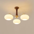 Luksusowa lampa sufitowa w stylu mid-century z mosiądzu i szkła