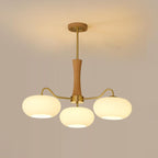 Luksusowa lampa sufitowa w stylu mid-century z mosiądzu i szkła
