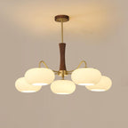Luksusowa lampa sufitowa w stylu mid-century z mosiądzu i szkła