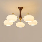 Luksusowa lampa sufitowa w stylu mid-century z mosiądzu i szkła