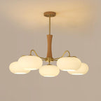 Luksusowa lampa sufitowa w stylu mid-century z mosiądzu i szkła