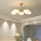 Luksusowa lampa sufitowa w stylu mid-century z mosiądzu i szkła