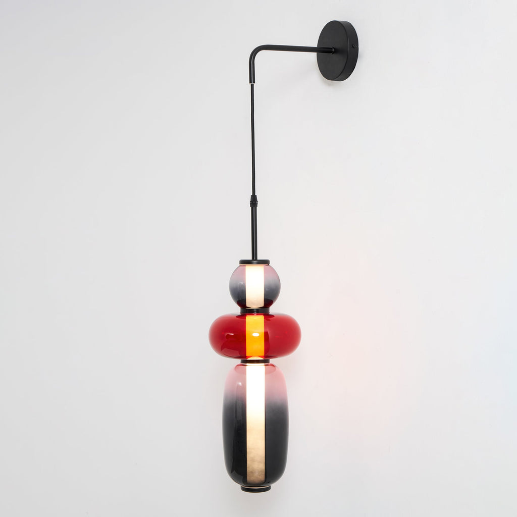 Wyrafinowany szkło kandyzowanego lampa ścienna