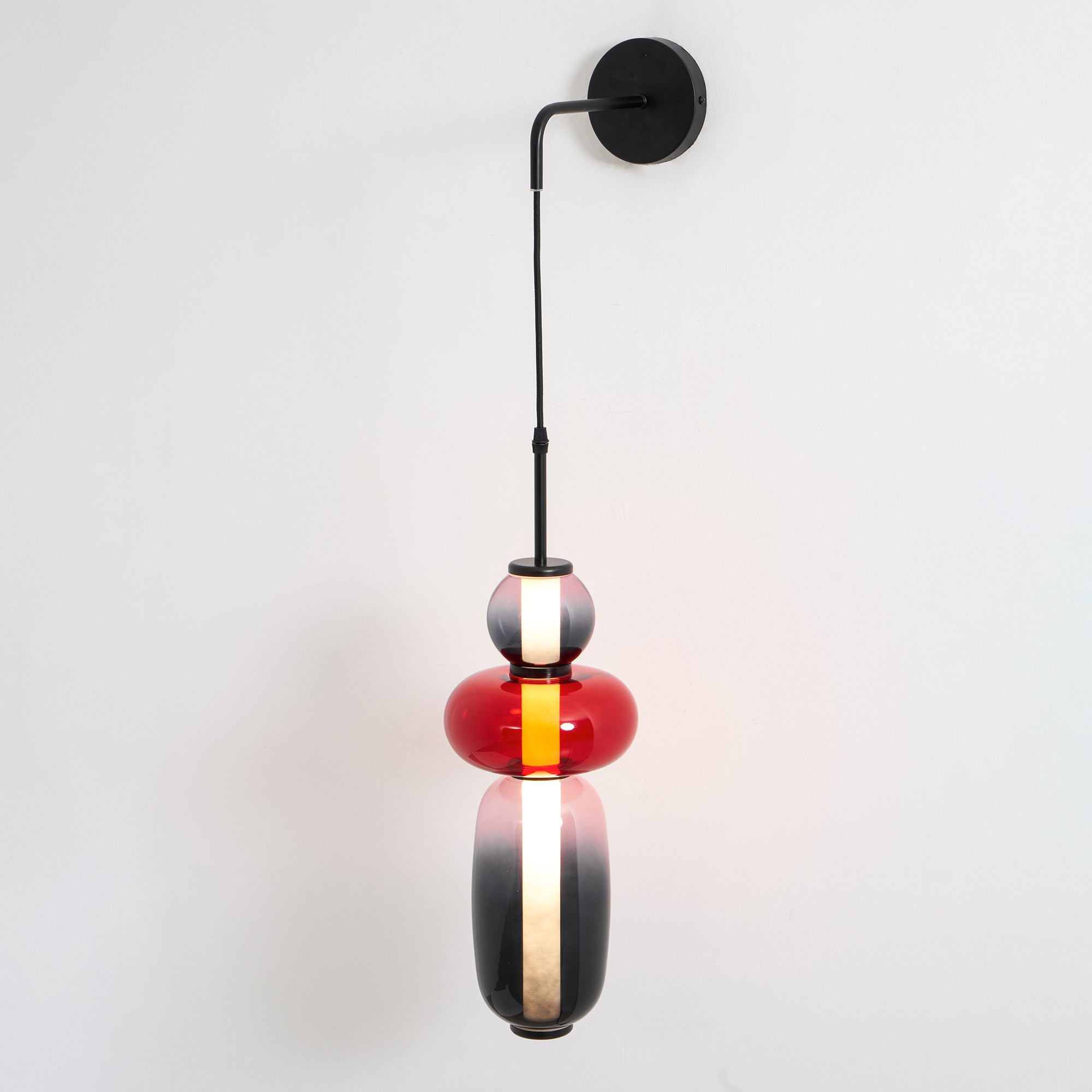 Wyrafinowany szkło kandyzowanego lampa ścienna