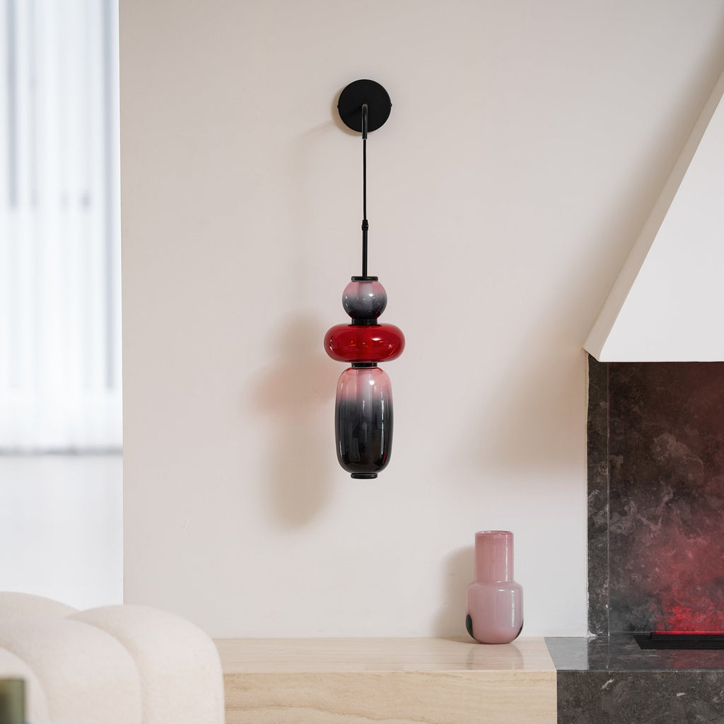 Wyrafinowany szkło kandyzowanego lampa ścienna
