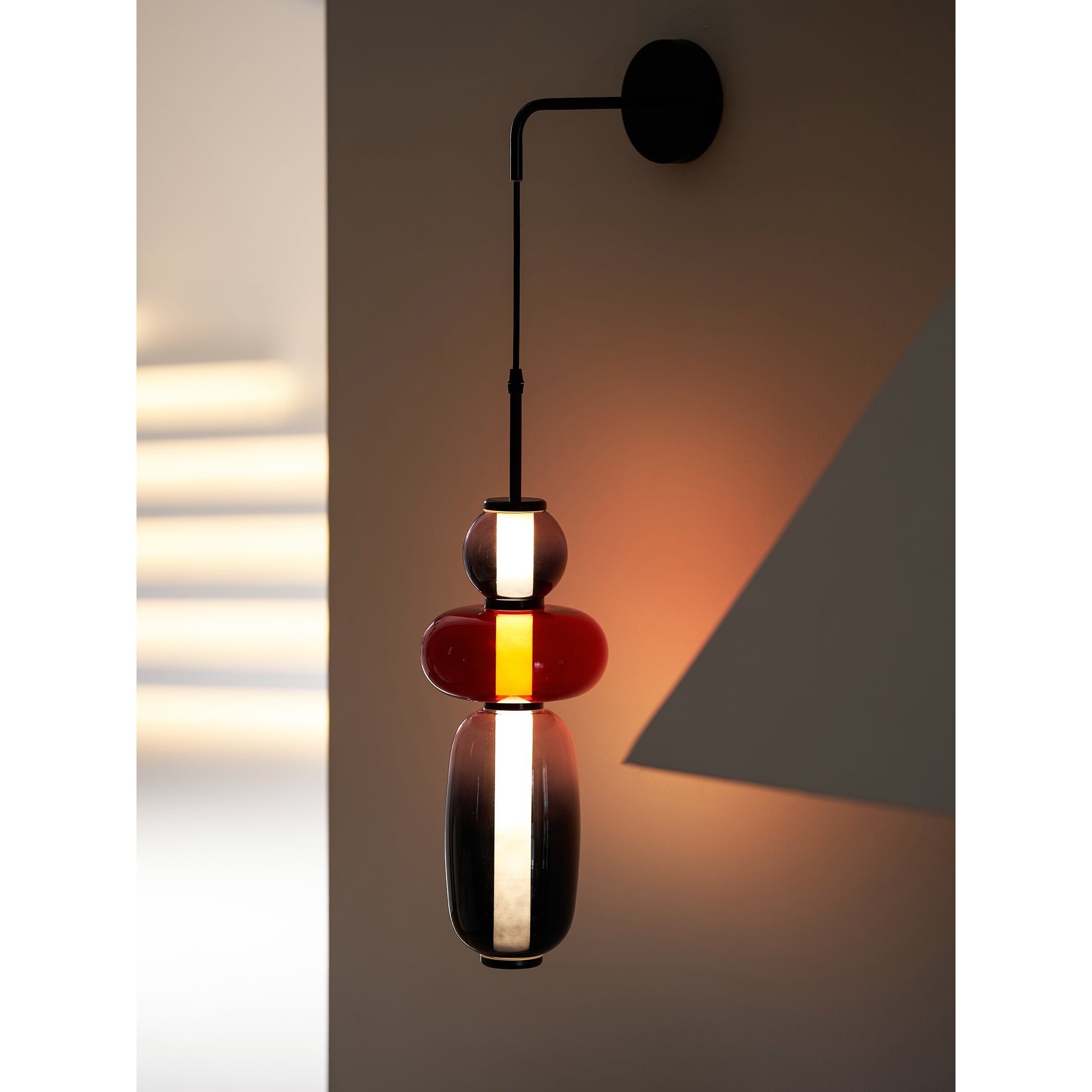 Wyrafinowany szkło kandyzowanego lampa ścienna