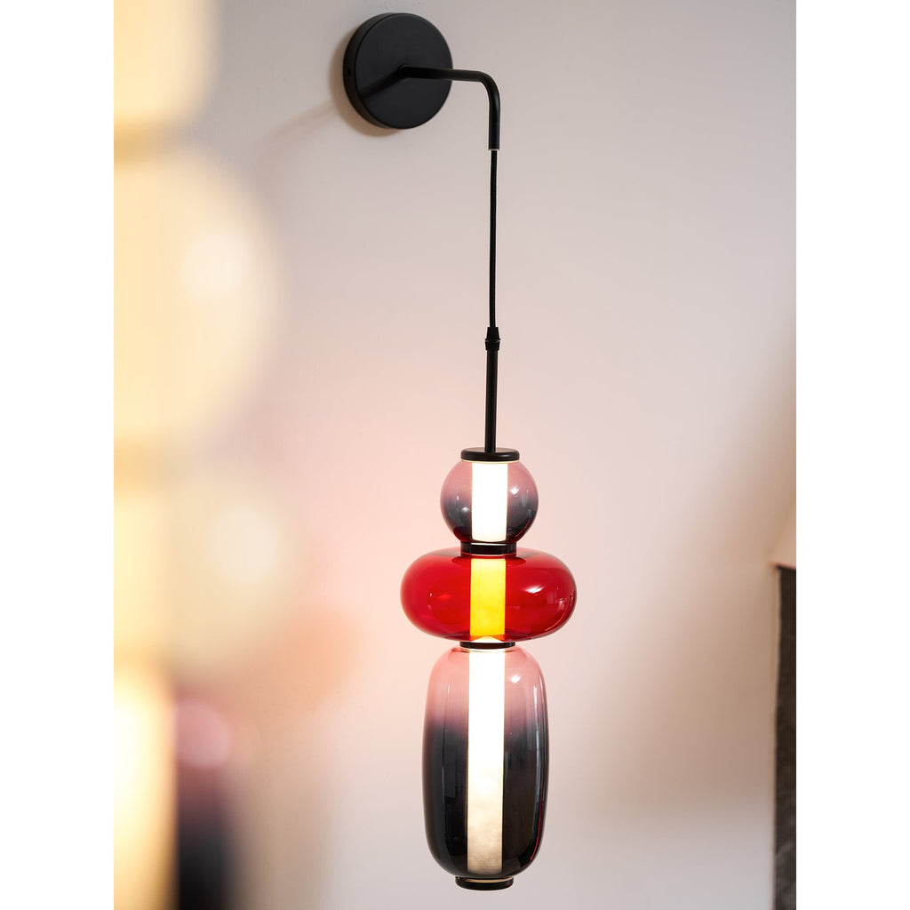 Wyrafinowany szkło kandyzowanego lampa ścienna
