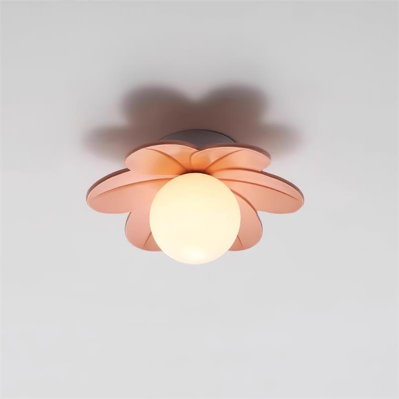 Dekoracyjna współczesna kwiatowa lampa sufitowa szklana