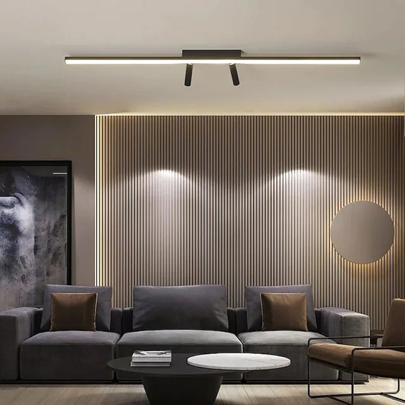 Minimalistyczna liniowa lampa sufitowa LED – Nowoczesny wystrój wnętrz