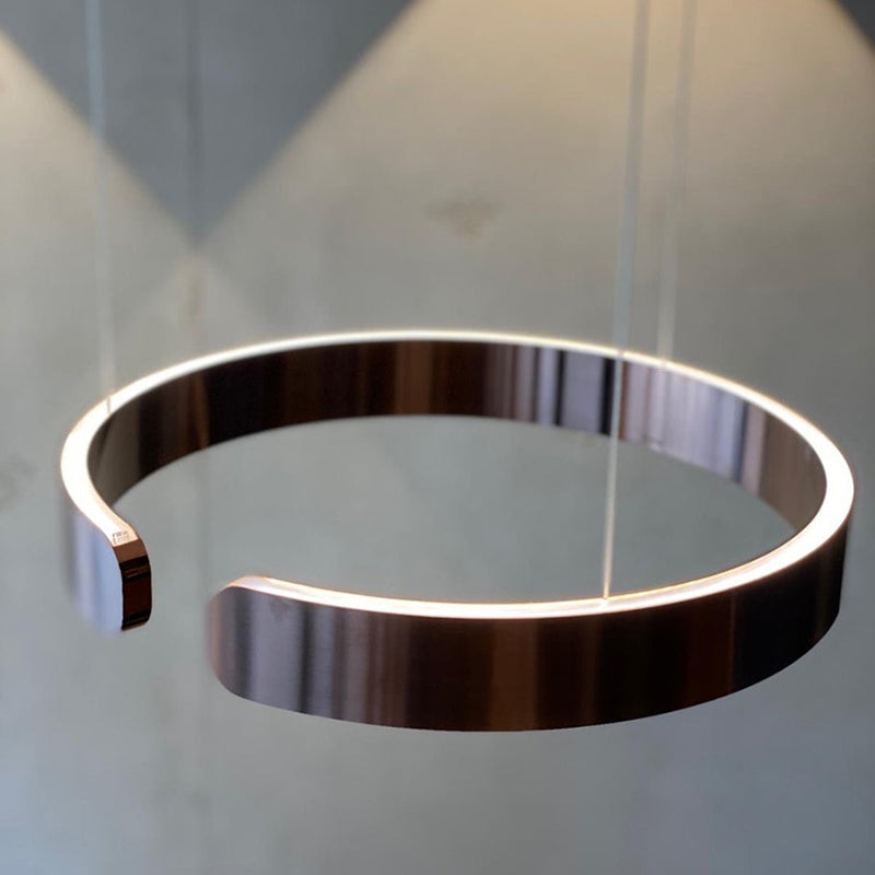 Atmosferyczna okrągła świetlisty lampa wisząca LED do pomieszczeń mieszkalnych