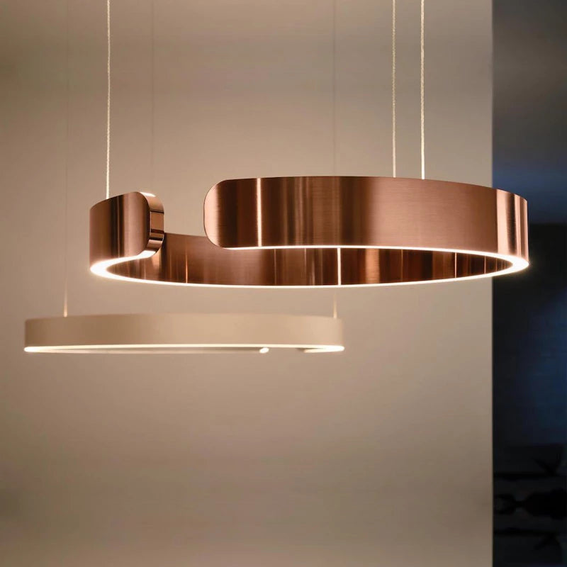 Atmosferyczna okrągła świetlisty lampa wisząca LED do pomieszczeń mieszkalnych