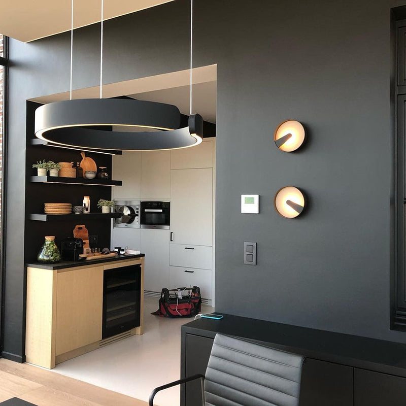 Atmosferyczna okrągła świetlisty lampa wisząca LED do pomieszczeń mieszkalnych